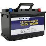 GEL / AGM орлуулагч Нарны эрчим хүчийг хадгалах зай 12v 100ah LifePo4 Lithium ion Battery